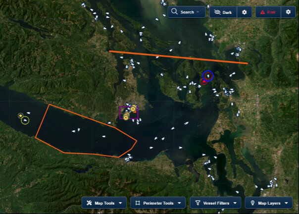OCIANA Screenshots tracking USV path. Source: GSTS
